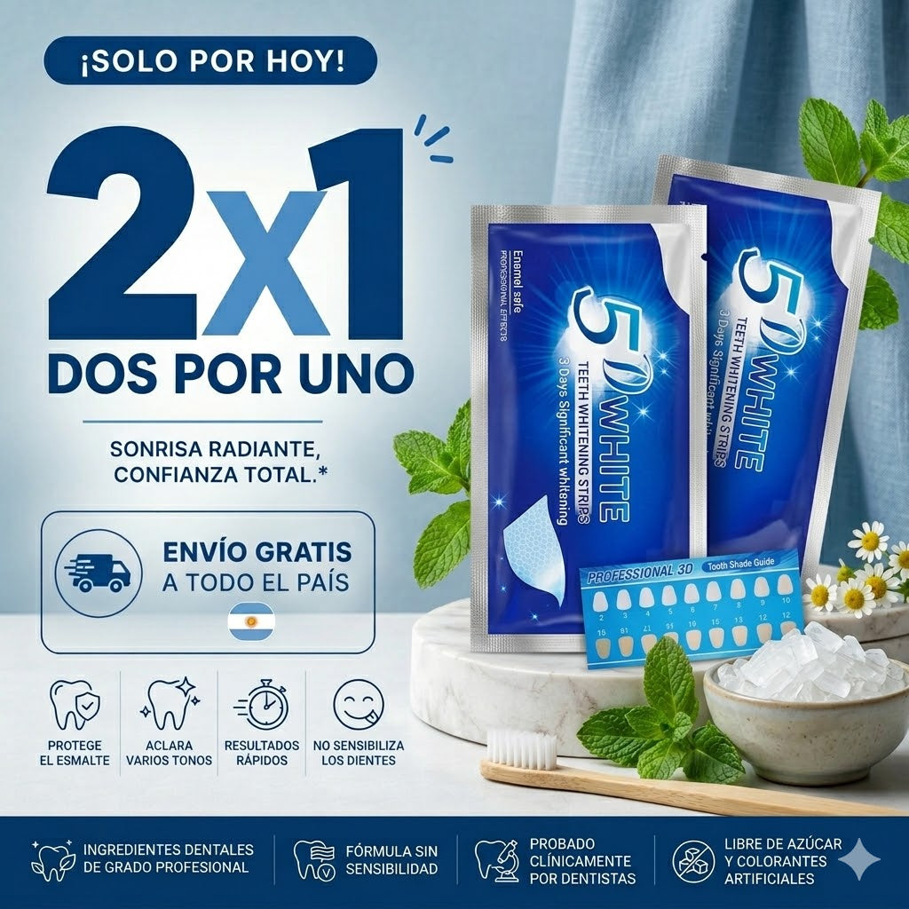 Tiras blanqueadoras efecto en el primer uso sin sensibilidad